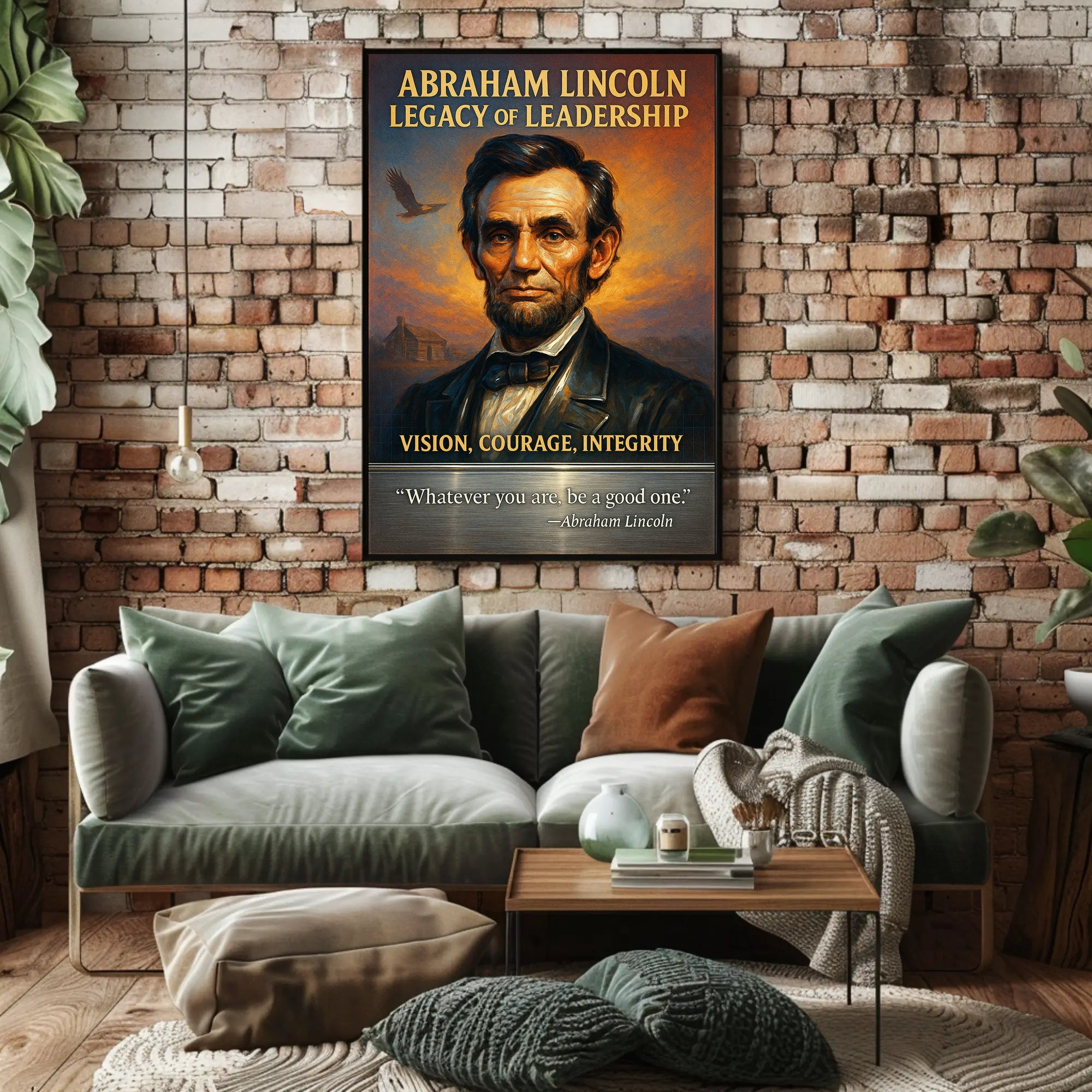 Abraham Lincoln Legacy of Leadership Poster PosterGoat