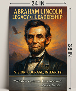 Abraham Lincoln Legacy of Leadership Poster PosterGoat