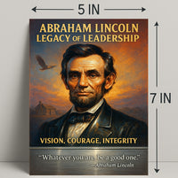 Abraham Lincoln Legacy of Leadership Poster PosterGoat