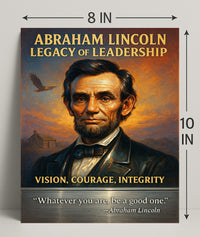 Abraham Lincoln Legacy of Leadership Poster PosterGoat