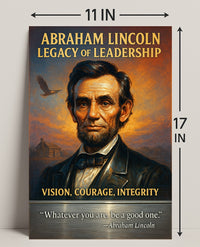 Abraham Lincoln Legacy of Leadership Poster PosterGoat