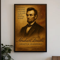 Abraham Lincoln Legacy of Leadership Poster PosterGoat