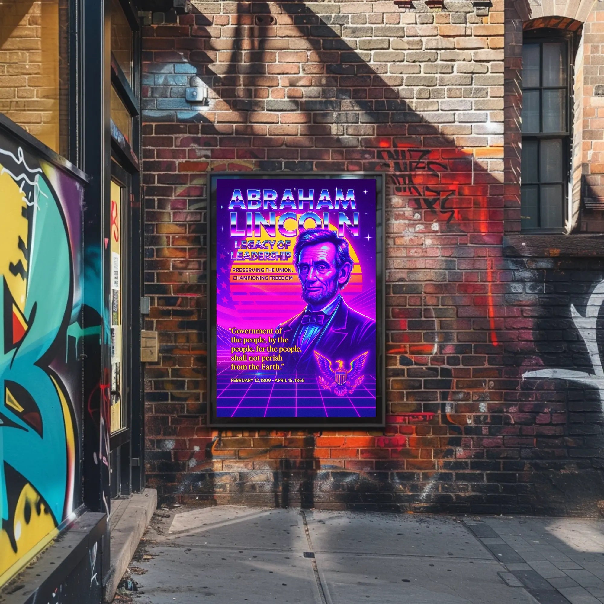 Abraham Lincoln Legacy of Leadership Poster PosterGoat