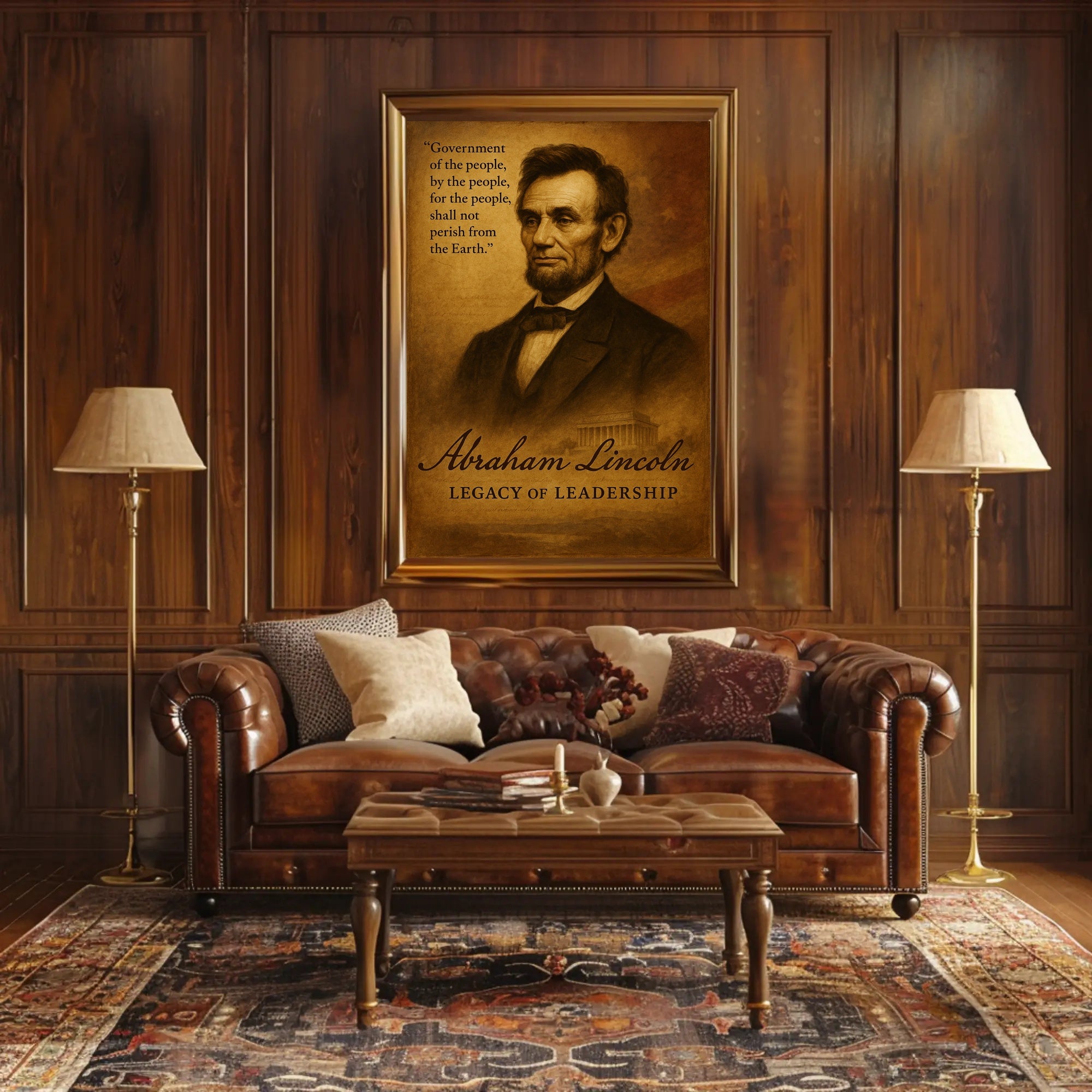 Abraham Lincoln Legacy of Leadership Poster PosterGoat