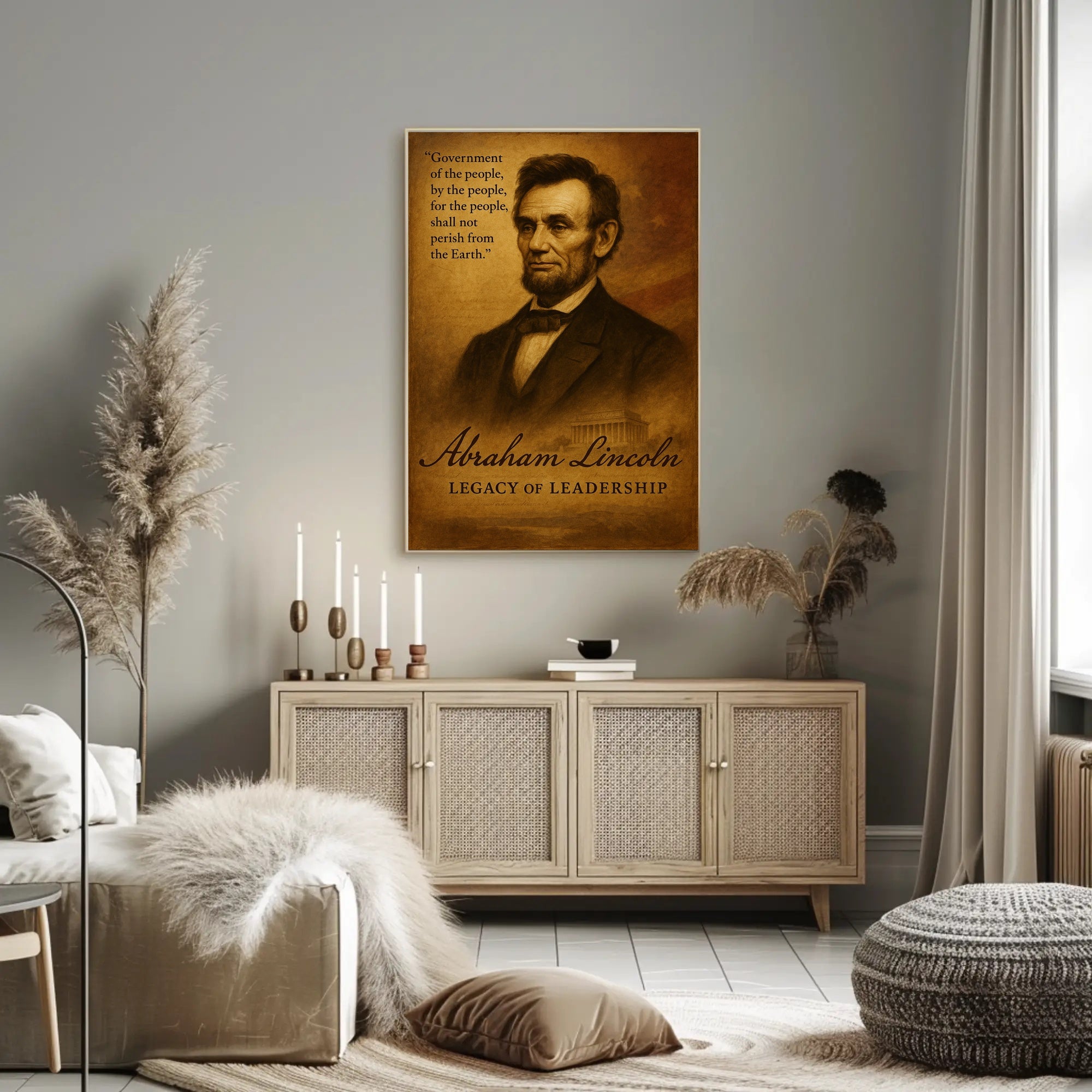 Abraham Lincoln Legacy of Leadership Poster PosterGoat