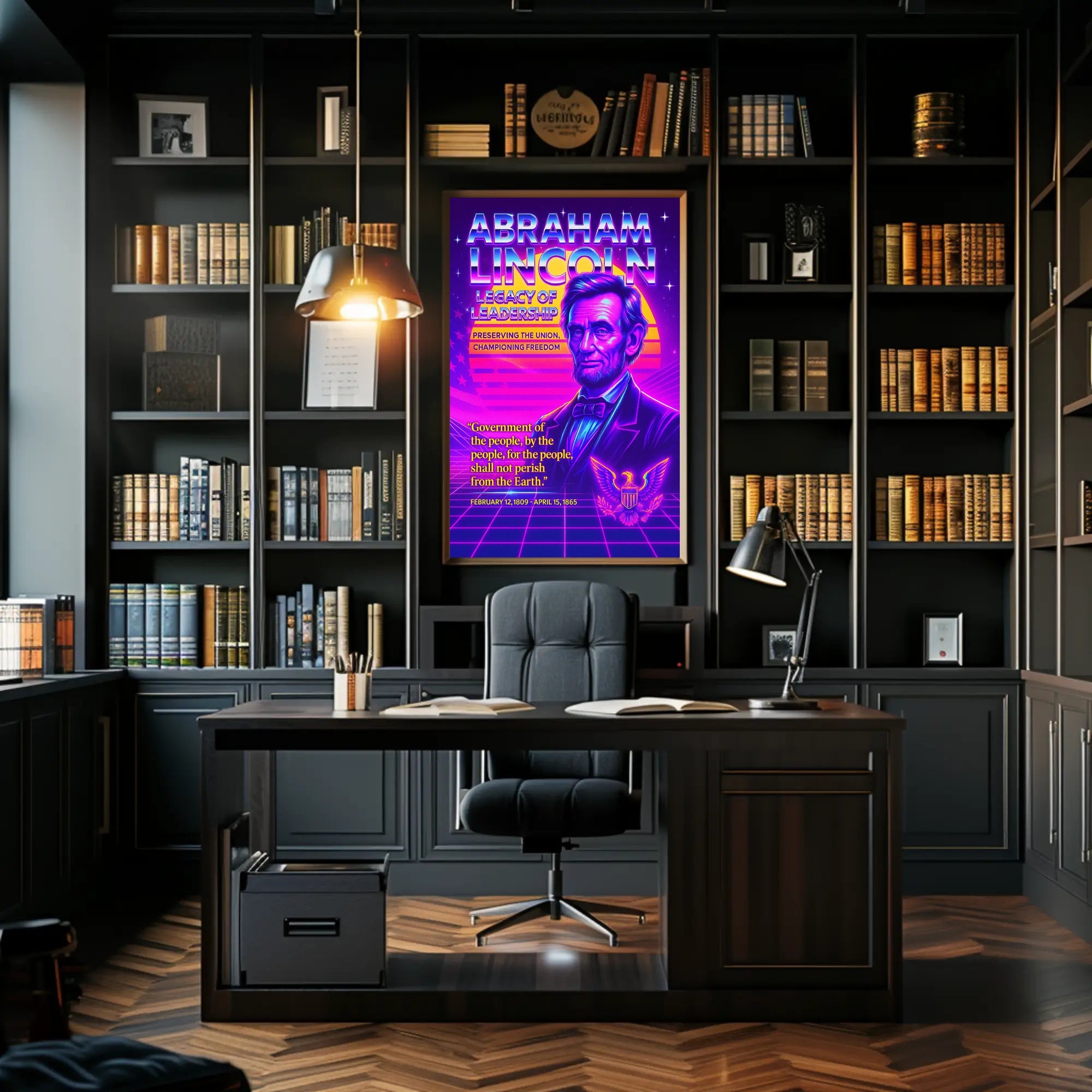 Abraham Lincoln Legacy of Leadership Poster PosterGoat