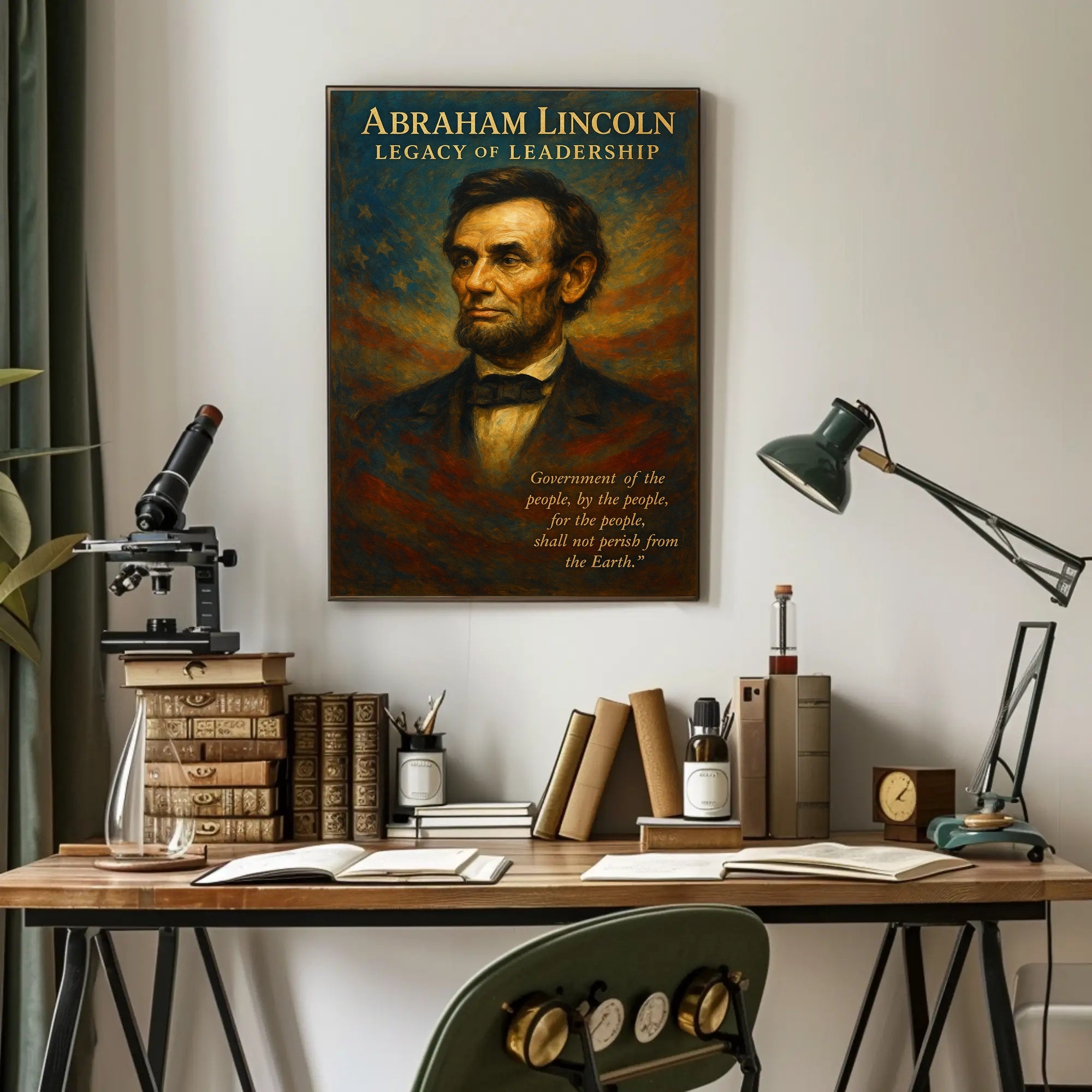 Abraham Lincoln Legacy of Leadership Poster PosterGoat