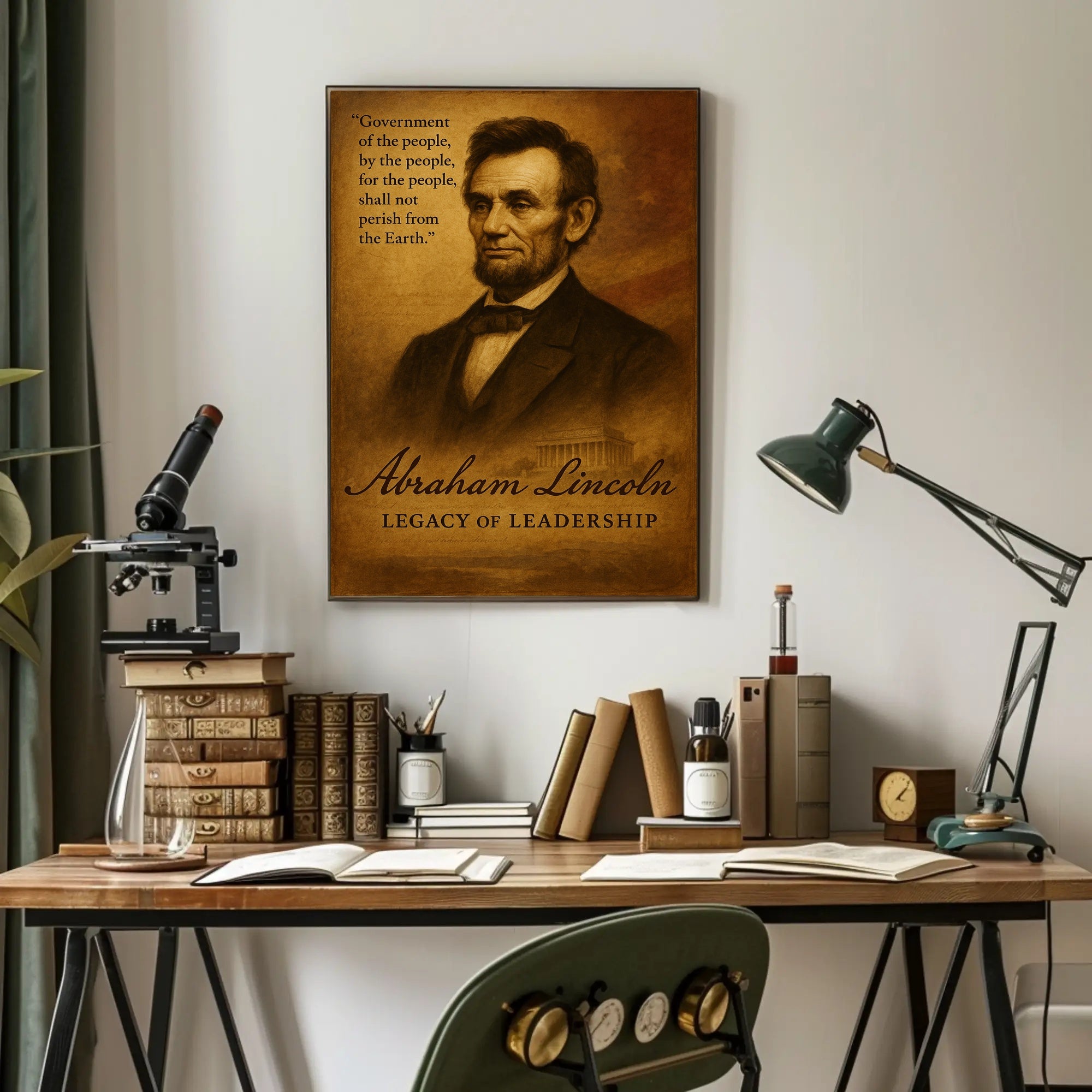 Abraham Lincoln Legacy of Leadership Poster PosterGoat