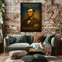 Abraham Lincoln Legacy of Leadership Poster PosterGoat