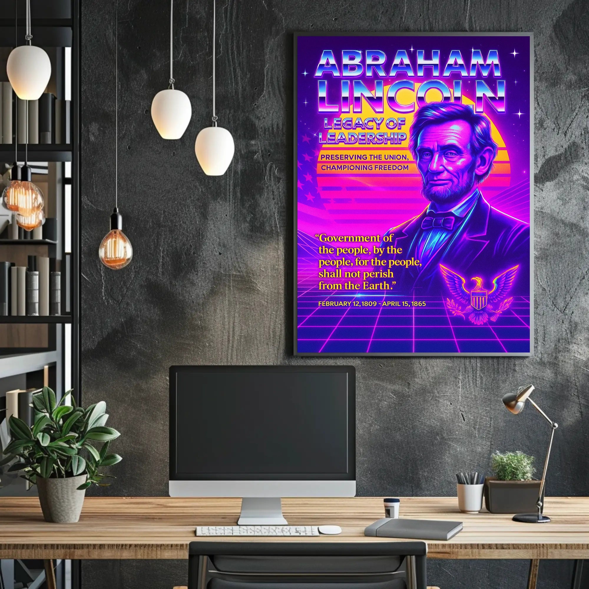 Abraham Lincoln Legacy of Leadership Poster PosterGoat