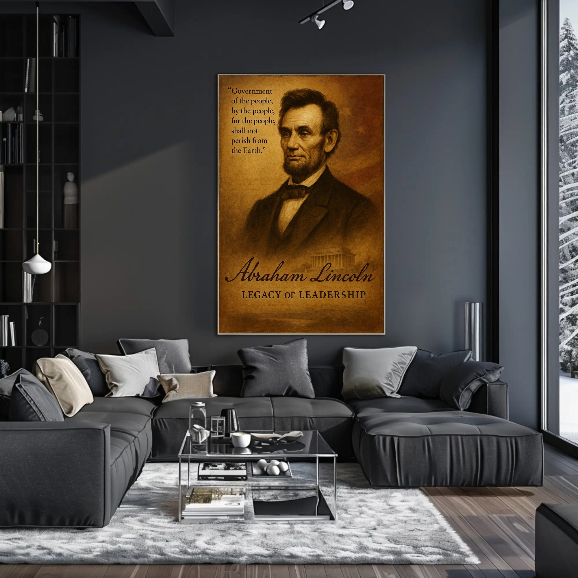 Abraham Lincoln Legacy of Leadership Poster PosterGoat