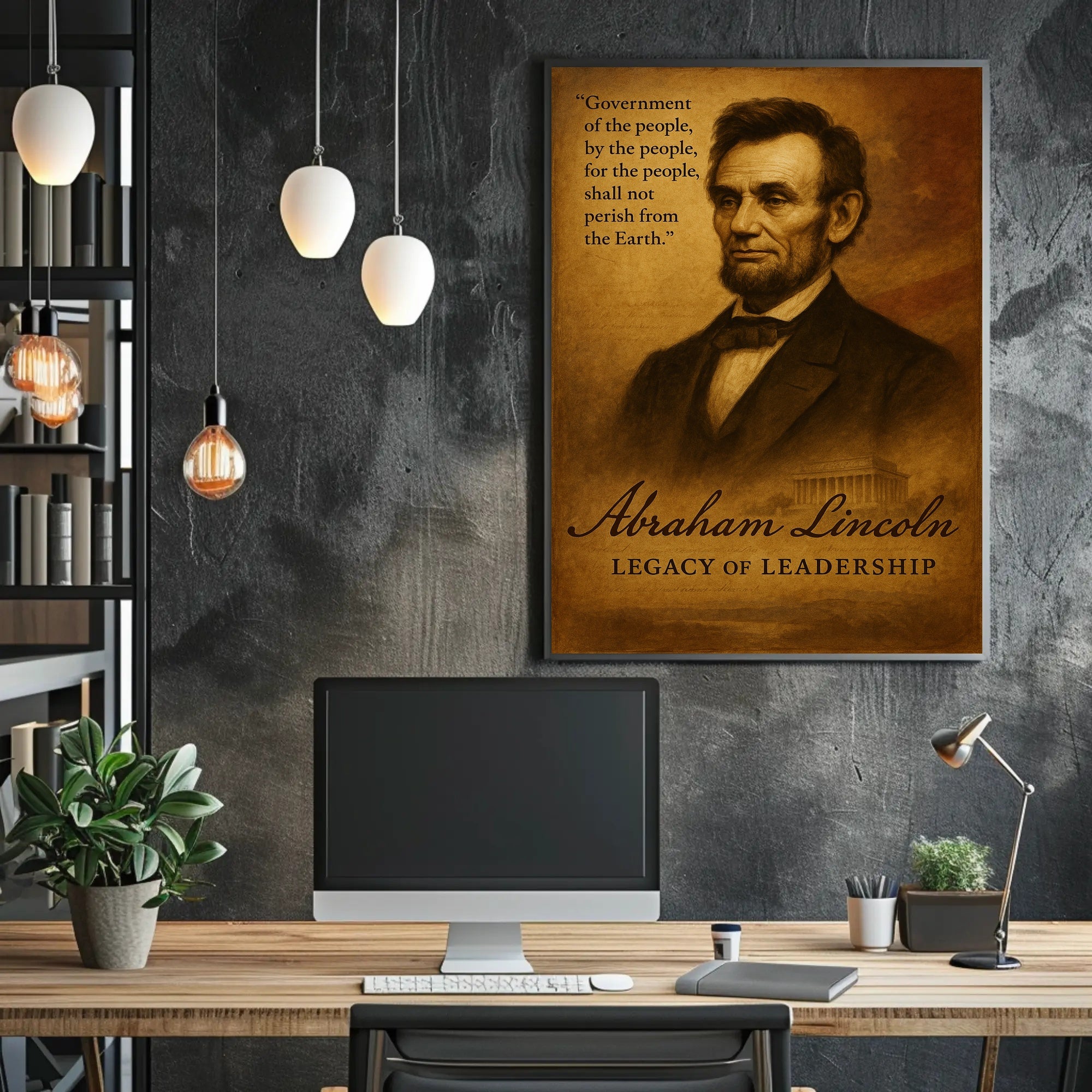 Abraham Lincoln Legacy of Leadership Poster PosterGoat