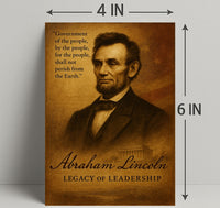 Abraham Lincoln Legacy of Leadership Poster PosterGoat