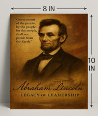 Abraham Lincoln Legacy of Leadership Poster PosterGoat