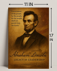 Abraham Lincoln Legacy of Leadership Poster PosterGoat