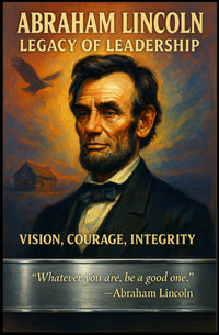Abraham Lincoln Legacy of Leadership Poster PosterGoat
