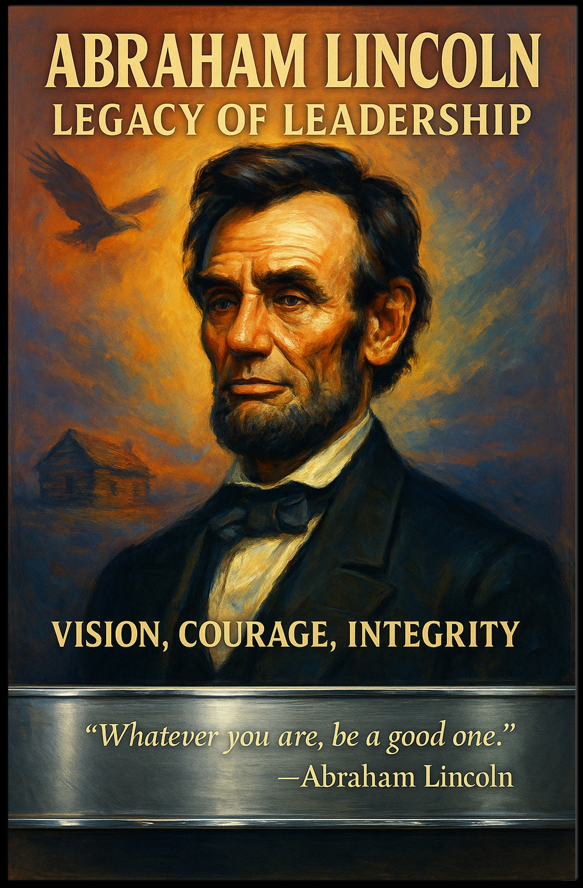 Abraham Lincoln Legacy of Leadership Poster PosterGoat