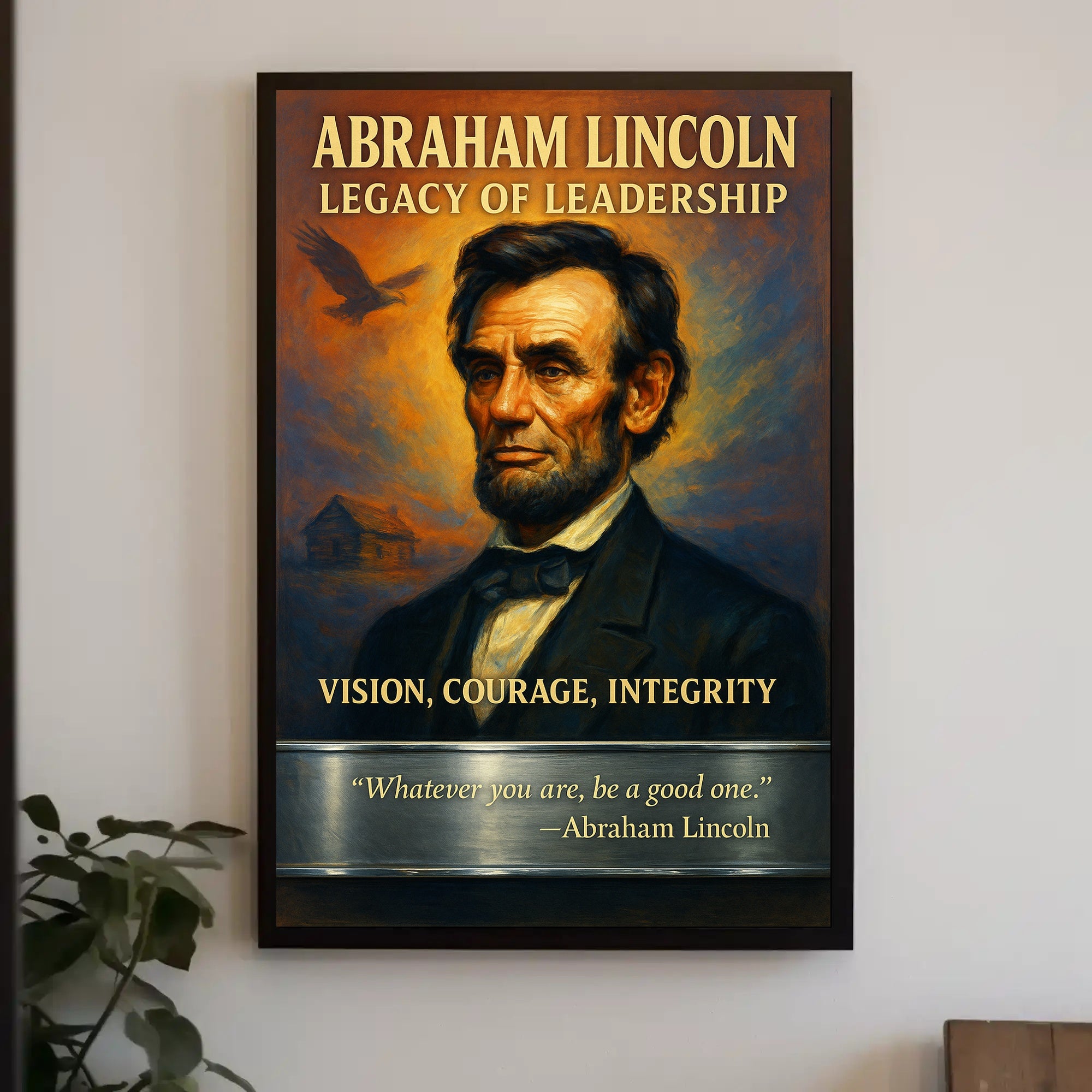 Abraham Lincoln Legacy of Leadership Poster PosterGoat