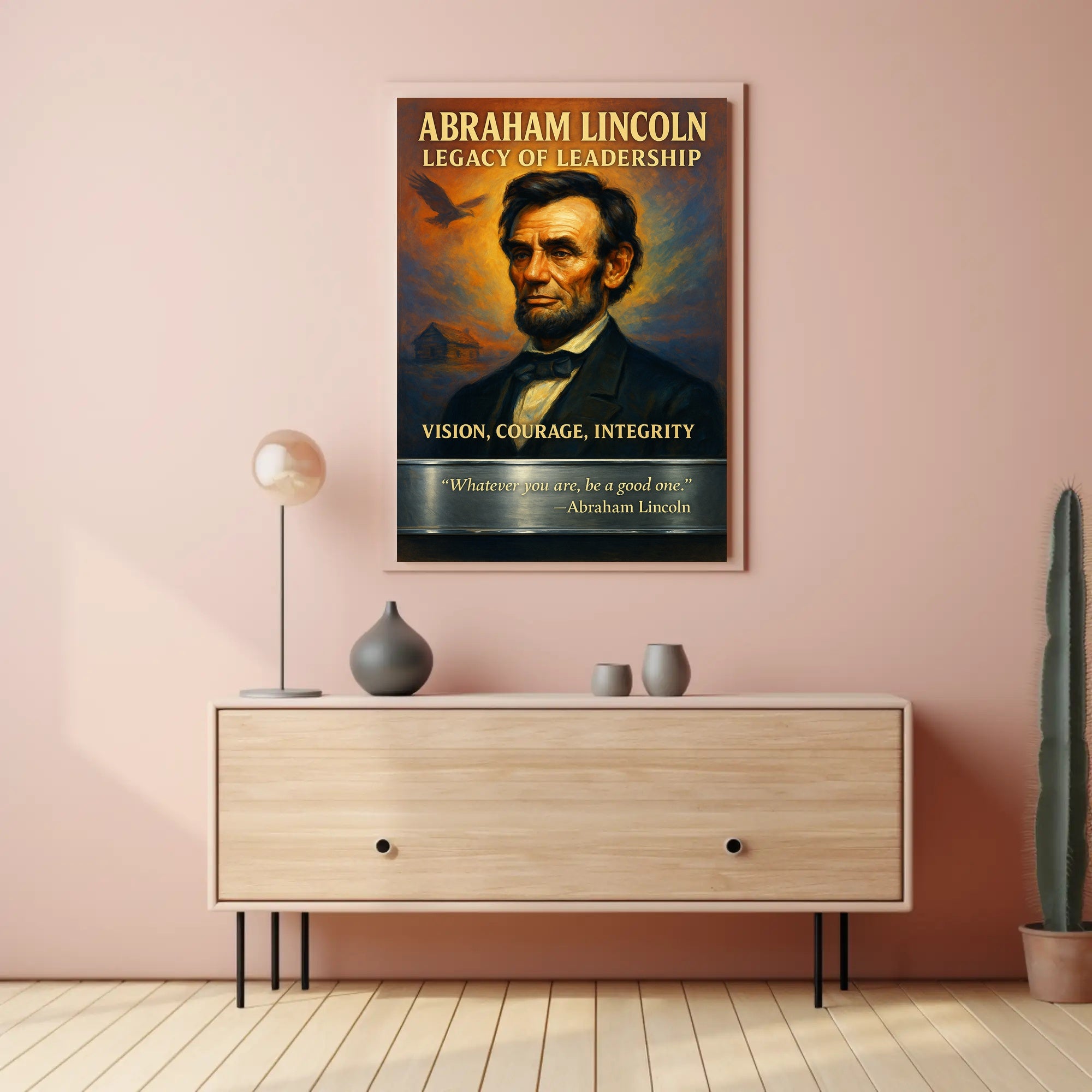 Abraham Lincoln Legacy of Leadership Poster PosterGoat
