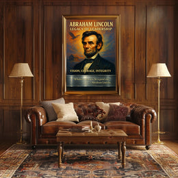 Abraham Lincoln Legacy of Leadership Poster PosterGoat
