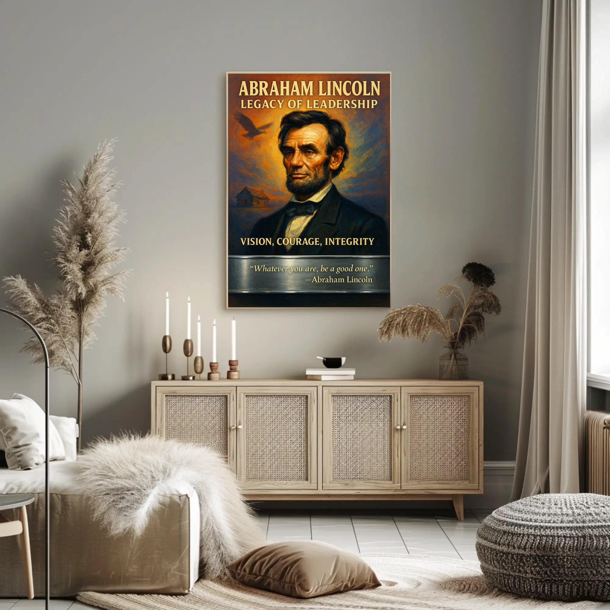 Abraham Lincoln Legacy of Leadership Poster PosterGoat