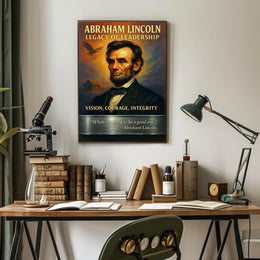 Abraham Lincoln Legacy of Leadership Poster PosterGoat