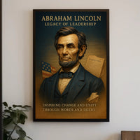Abraham Lincoln Legacy of Leadership Poster PosterGoat