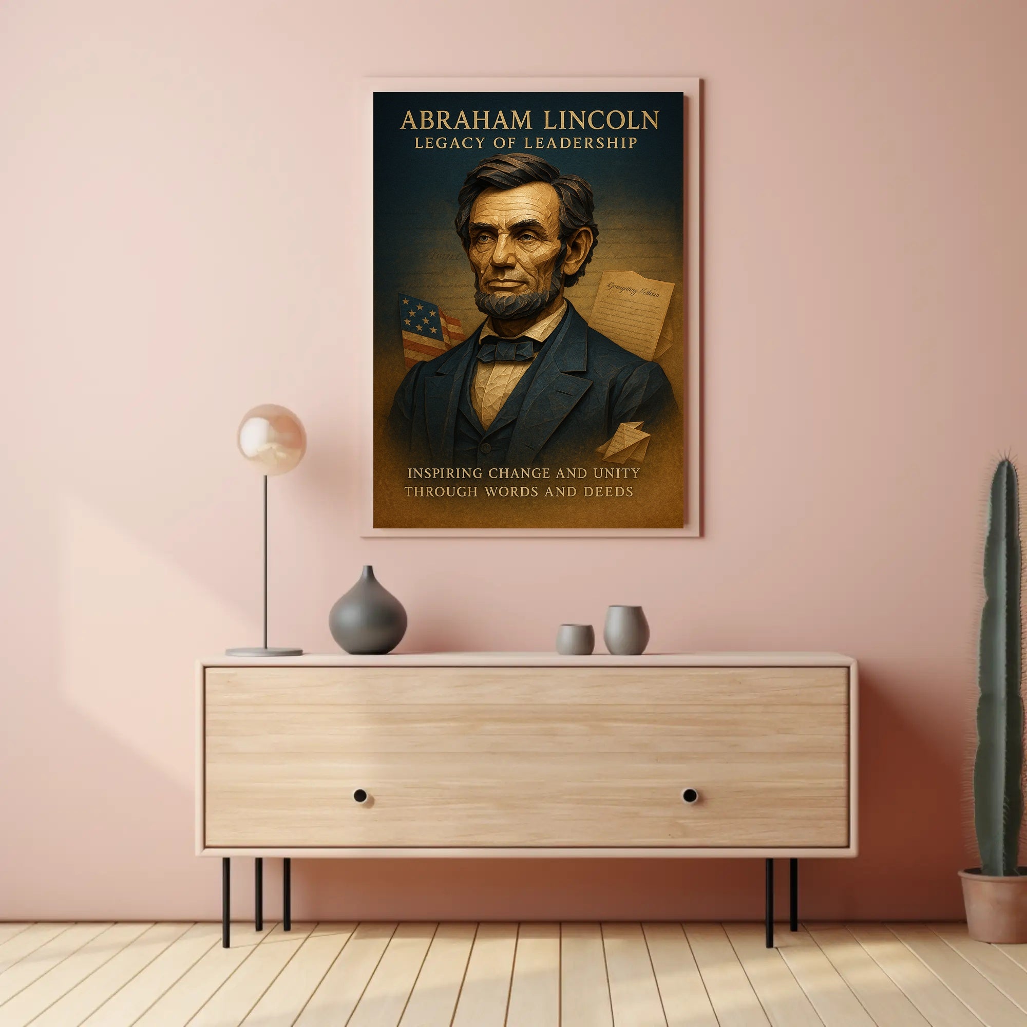 Abraham Lincoln Legacy of Leadership Poster PosterGoat