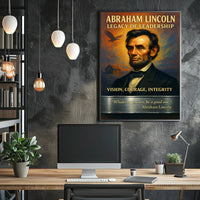 Abraham Lincoln Legacy of Leadership Poster PosterGoat
