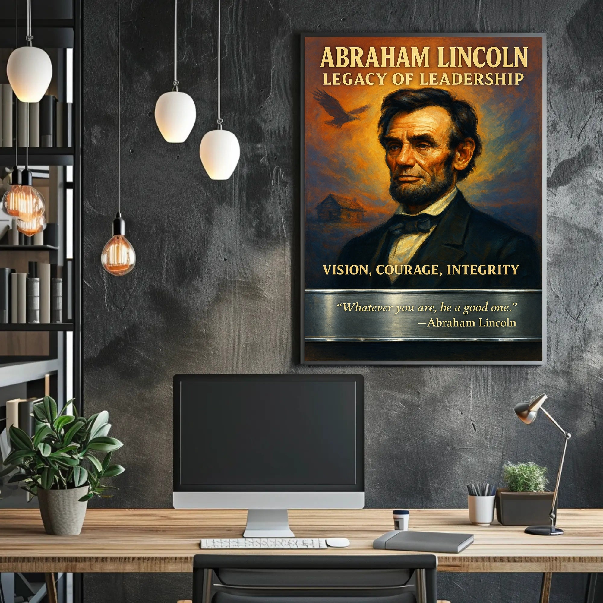 Abraham Lincoln Legacy of Leadership Poster PosterGoat