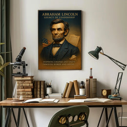 Abraham Lincoln Legacy of Leadership Poster PosterGoat