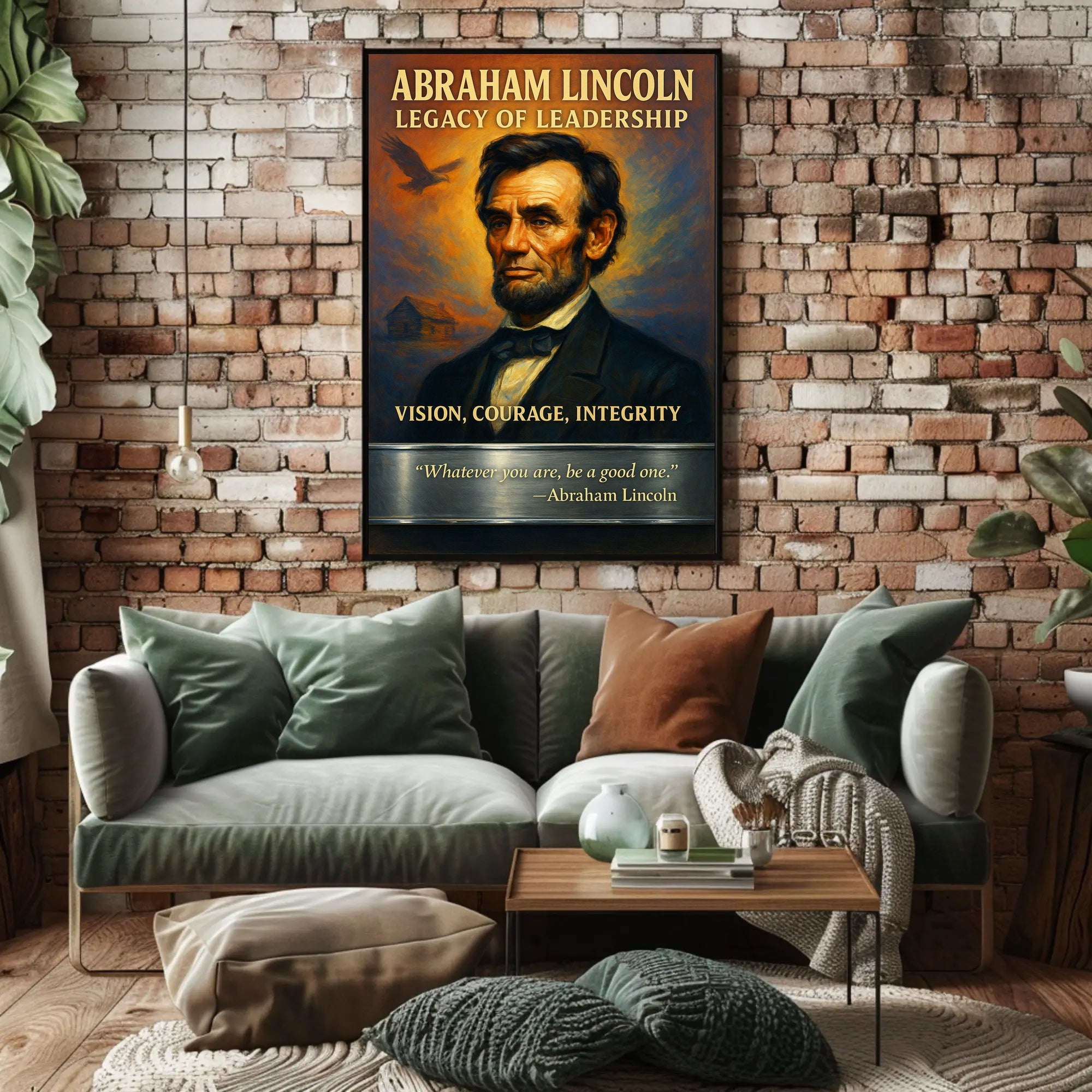 Abraham Lincoln Legacy of Leadership Poster PosterGoat