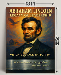 Abraham Lincoln Legacy of Leadership Poster PosterGoat