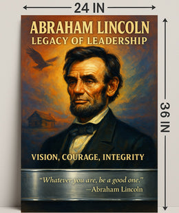 Abraham Lincoln Legacy of Leadership Poster PosterGoat