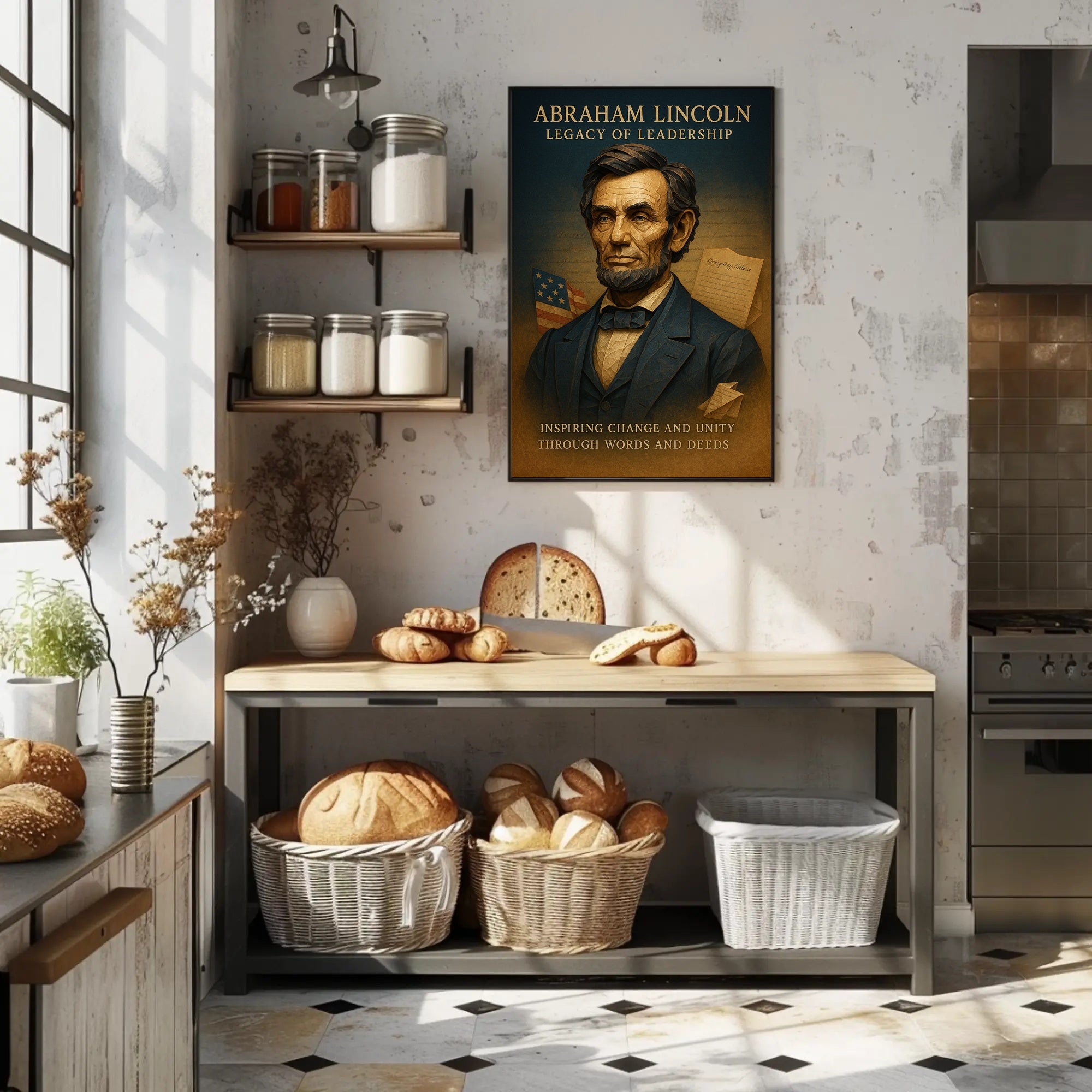Abraham Lincoln Legacy of Leadership Poster PosterGoat