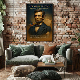 Abraham Lincoln Legacy of Leadership Poster PosterGoat