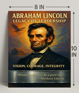 Abraham Lincoln Legacy of Leadership Poster PosterGoat