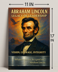 Abraham Lincoln Legacy of Leadership Poster PosterGoat