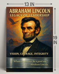 Abraham Lincoln Legacy of Leadership Poster PosterGoat