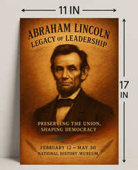 Abraham Lincoln Legacy of Leadership Poster PosterGoat