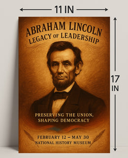 Abraham Lincoln Legacy of Leadership Poster PosterGoat