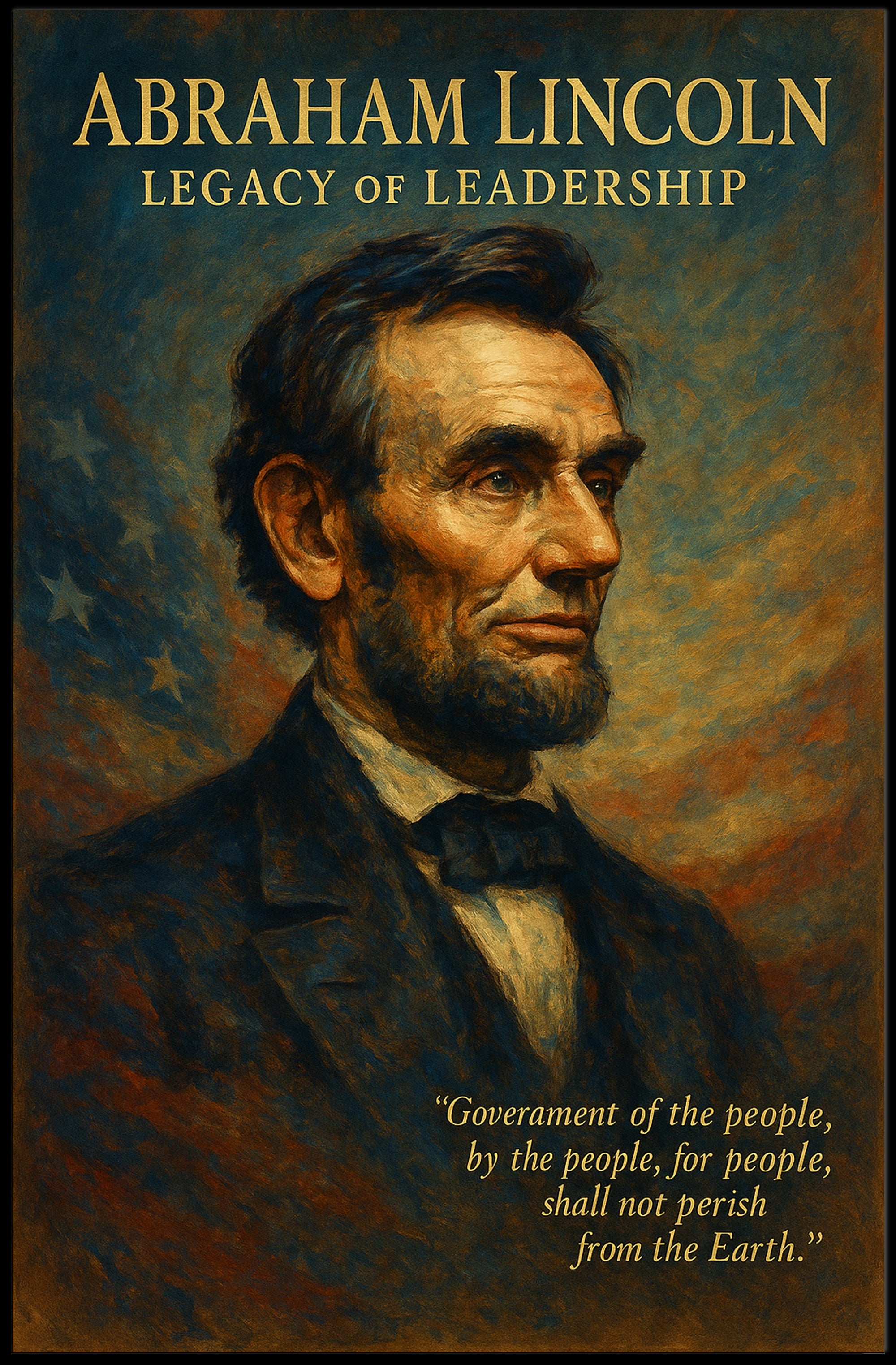 Abraham Lincoln Legacy of Leadership Poster PosterGoat
