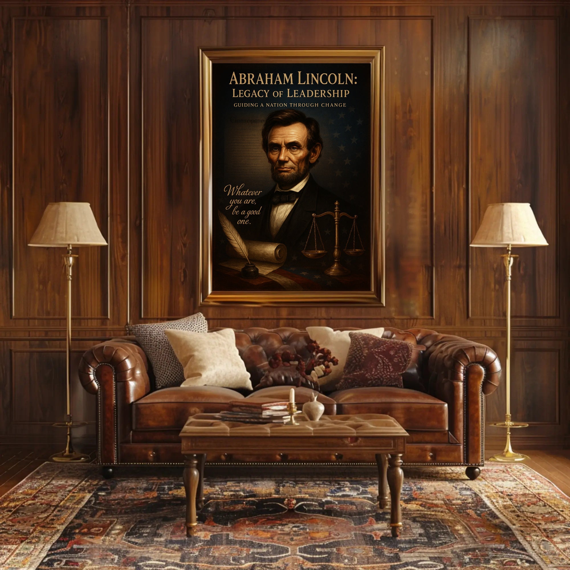 Abraham Lincoln Legacy of Leadership Poster PosterGoat
