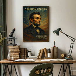 Abraham Lincoln Legacy of Leadership Poster PosterGoat