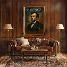 Abraham Lincoln Legacy of Leadership Poster PosterGoat