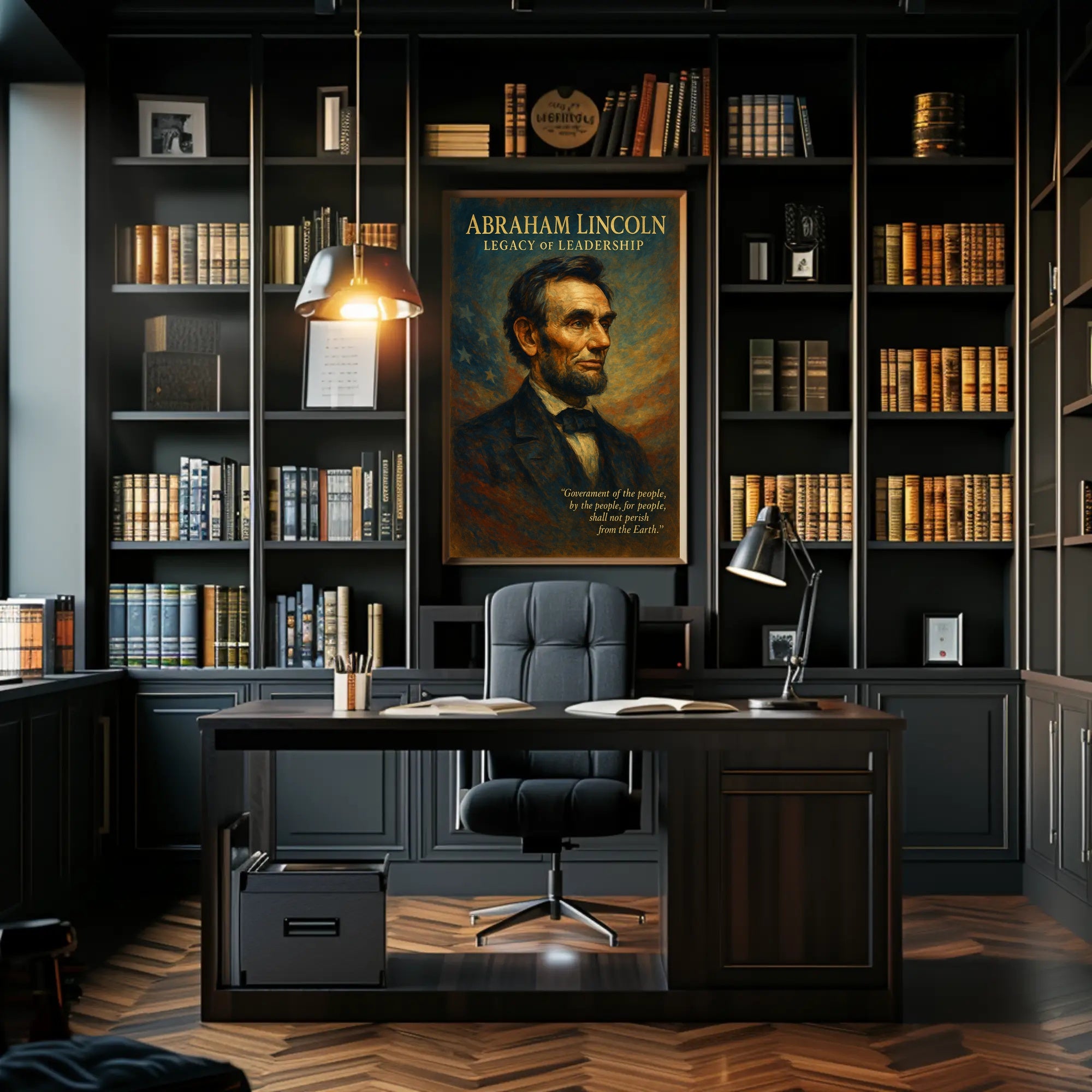 Abraham Lincoln Legacy of Leadership Poster PosterGoat