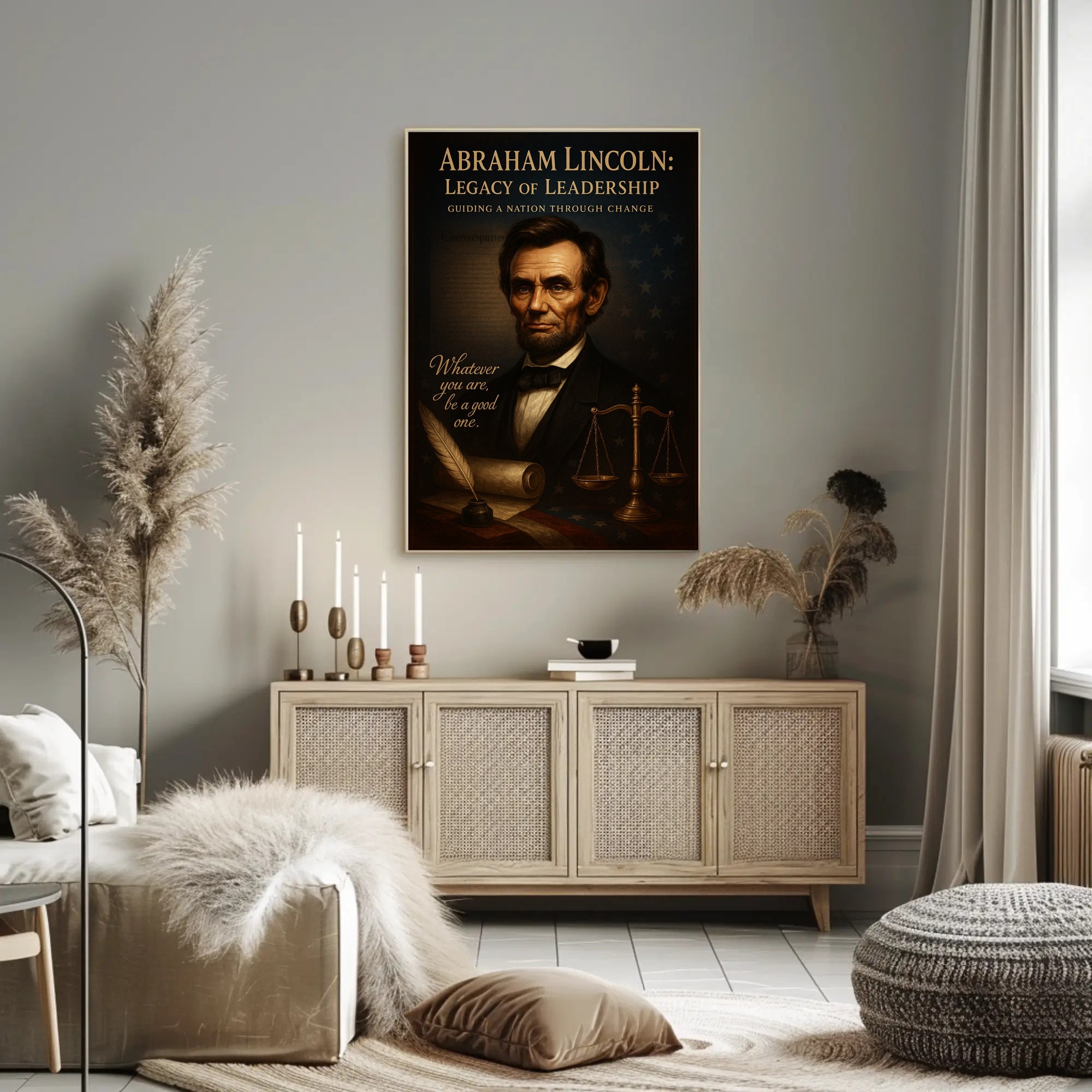 Abraham Lincoln Legacy of Leadership Poster PosterGoat