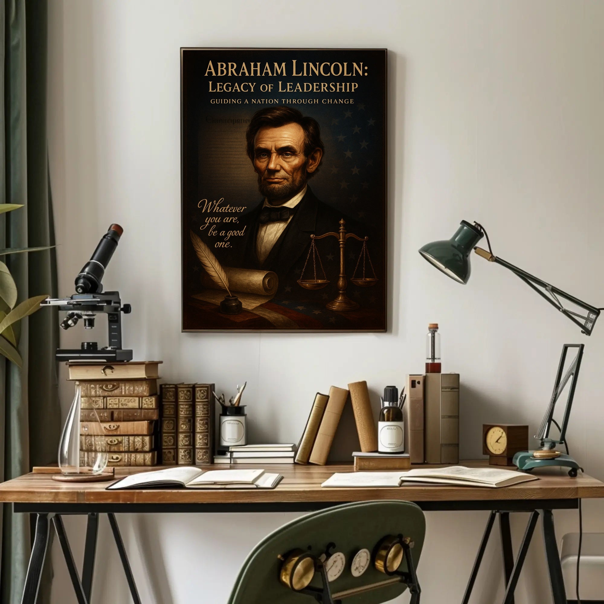 Abraham Lincoln Legacy of Leadership Poster PosterGoat