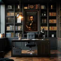 Abraham Lincoln Legacy of Leadership Poster PosterGoat