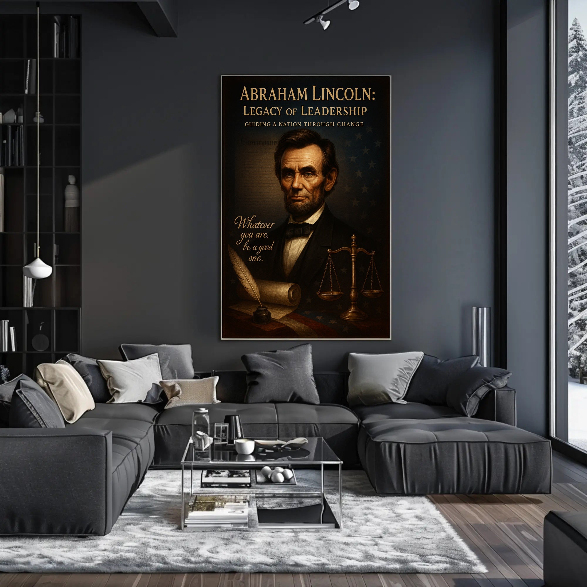 Abraham Lincoln Legacy of Leadership Poster PosterGoat